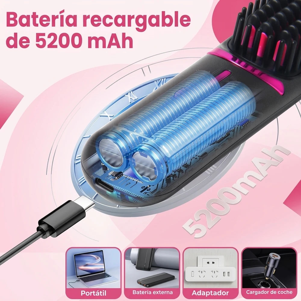 BellaNova Sleek — Cepillo Alisador Inalámbrico