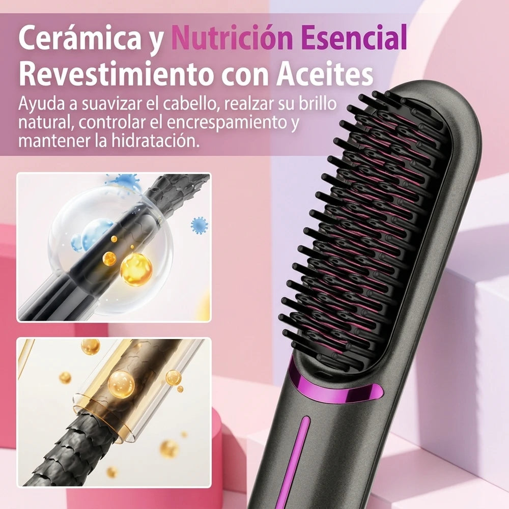 BellaNova Sleek — Cepillo Alisador Inalámbrico