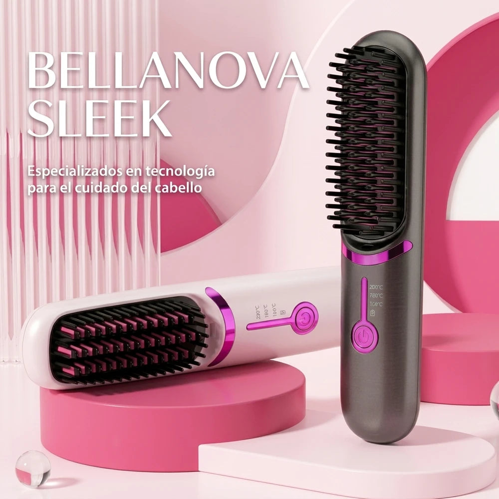 BellaNova Sleek — Cepillo Alisador Inalámbrico